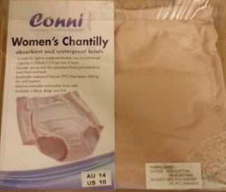Blúmer para problemas de incontinencia modelo Chantilly XL beige